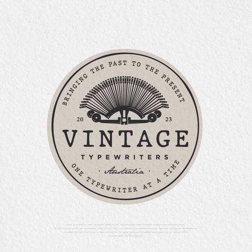 Typewriter design with the title 'Logo design for printing company'