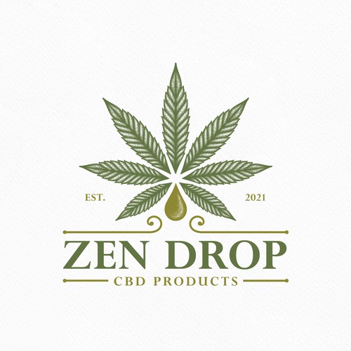 Weed design with the title 'Vintage Cannabis Leaf'