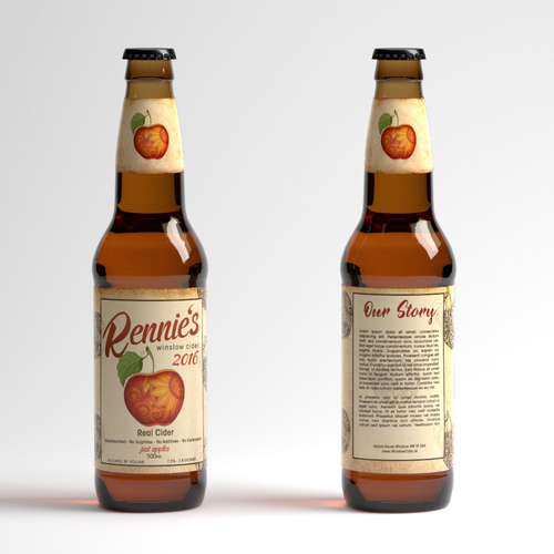 Retro label with the title 'Apple Cider'