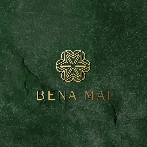 Flower brand with the title 'Logo for BENA MAI, a swimsuit Company'