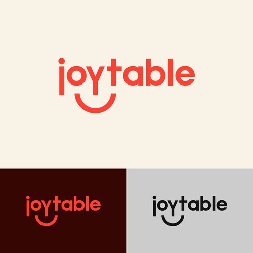 Joyous logo with the title '"joytable" logotype'