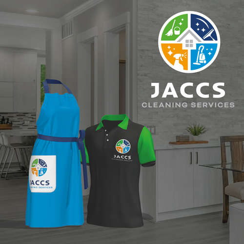 Cleaning company logo with the title 'Logo for JACCS, Cleaning Service Company'
