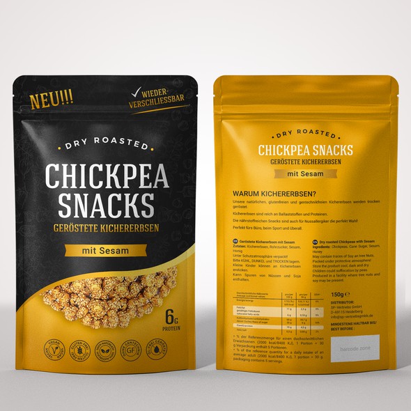Protein packaging with the title 'package and Logo design'