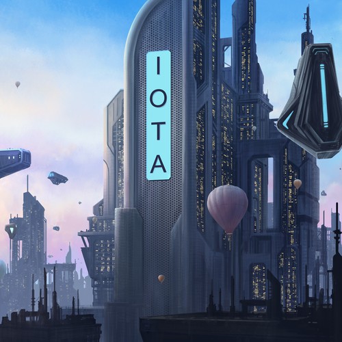 Futuristic artwork with the title 'Futuristic scenes Illustration'