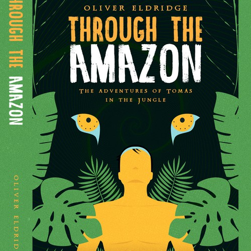 Illustration book cover with the title 'Amazon Adventure'