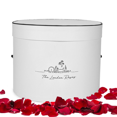 Florist design with the title 'The London Roses'