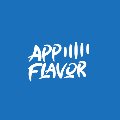 Sketchbook logo with the title 'Logo Design For Podcast called App Flavor.  talking about software applications that help small business get more automated and streamlined'