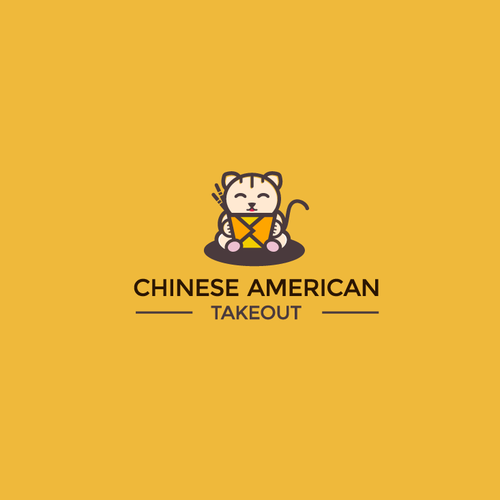 Kitten logo with the title 'chinese american take ut'