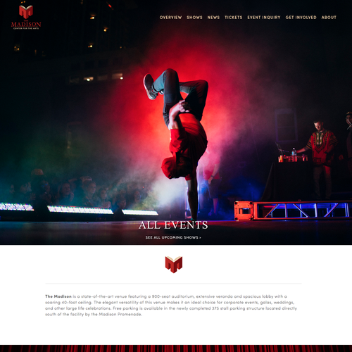 Theater design with the title 'The Madison Theatre'