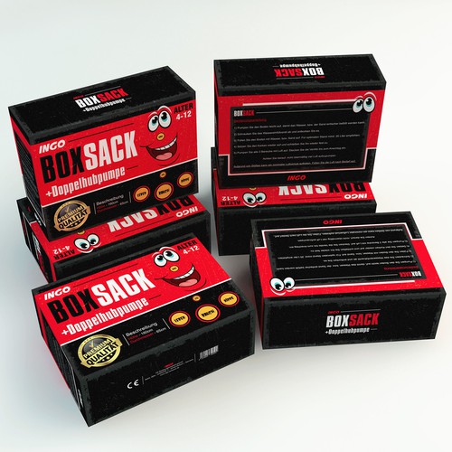 Toy packaging with the title 'Create a premium packaging design for startup.'