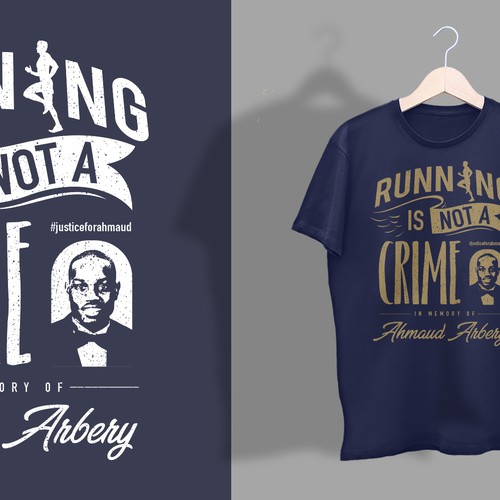 Running t-shirt with the title 'Typography memorial tshirt'