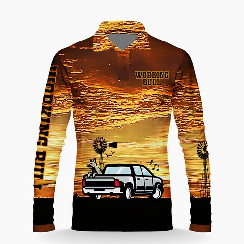 Australian design with the title 'Working Bull Barn Outdoor Jersey'