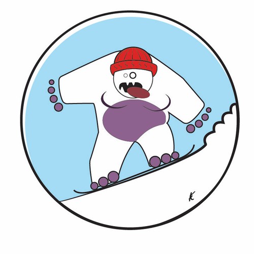 Yeti design with the title 'Characer design for SkiMAX '