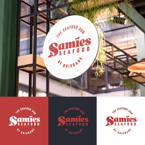 Mermaid logo with the title 'Mermaid Seafood Wordmark logo'