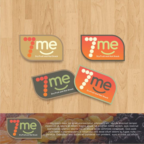 Snack logo with the title 'design concept for a healthy snack'