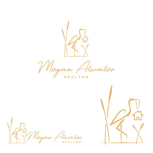 Real estate logo with the title 'real estate agent'