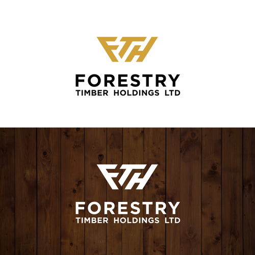 Timber design with the title 'Forestry Timber Holding LTD Logo'