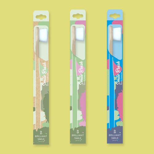 Toothbrush design with the title 'Playful toothbrush packaging design'