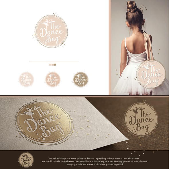 Ballerina logo with the title 'dreaming and catching the stars!'