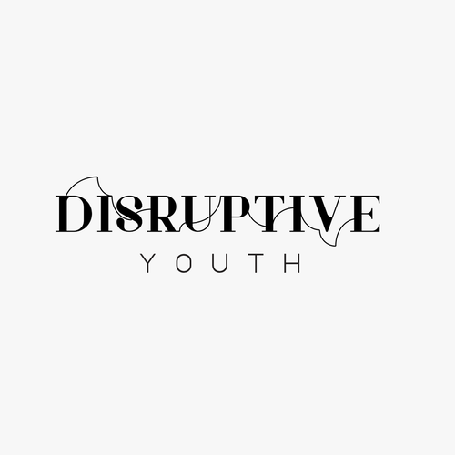 Font design with the title 'Brand Identity for DISRUPTIVE YOUTH'