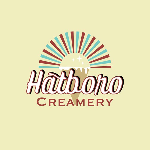 Ice cream shop design with the title 'Ice Cream Shop Logo'
