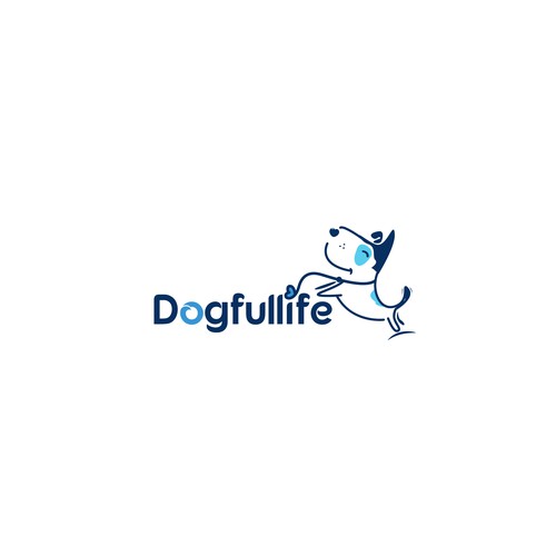 Pen tool logo with the title 'Dogfullife'