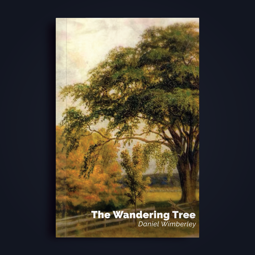 Victorian book cover with the title 'Book Cover for The Wandering Tree'