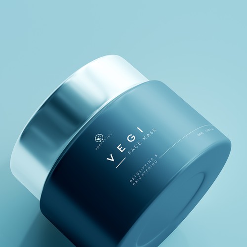 Beauty label with the title 'Luxurious face mask product label design '