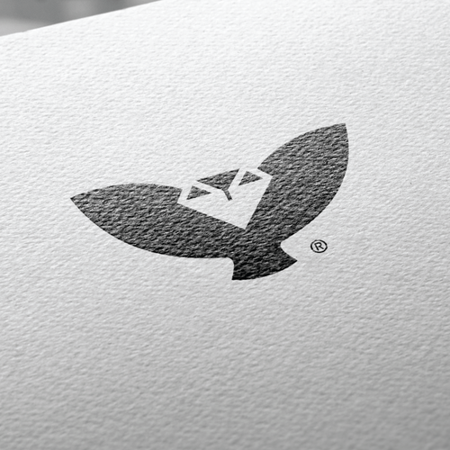 Owl logo with the title 'Negative space logo design'