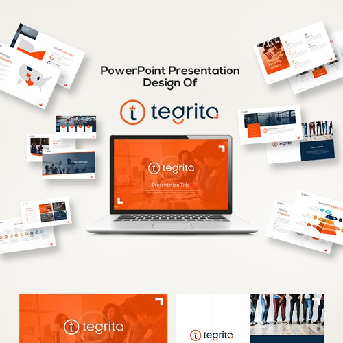 Presentation design with the title 'Tegrita Rebrand - New PPT Template'