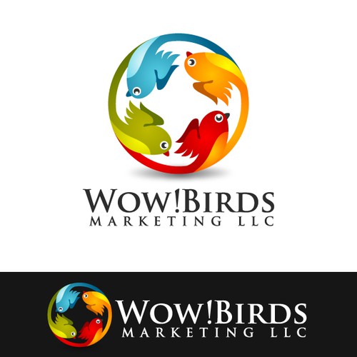 Bird logo with the title 'WOW! Birds Marketing LLC'