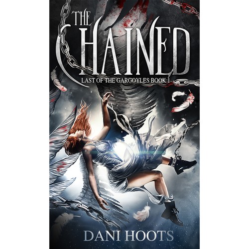 Vampire design with the title 'The Chained Cover by Biserka Design'