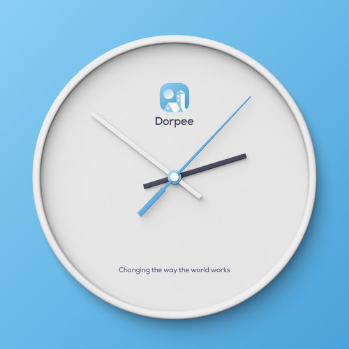 Skyline design with the title 'Workplace of the future app logo design'