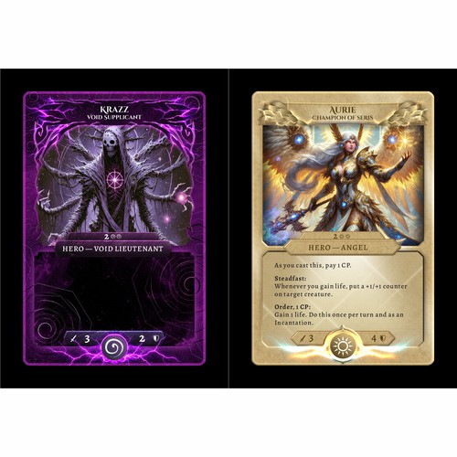 Divine design with the title 'Trading Card Game'