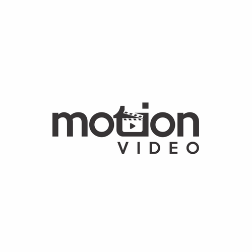 Film industry logo with the title 'Motion video logo design concept'