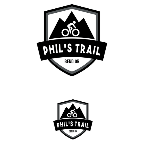 Cycling logo with the title 'Mountain Biking'