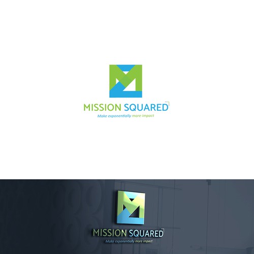 Square brand with the title 'Simple logo concept for Mission Squared'