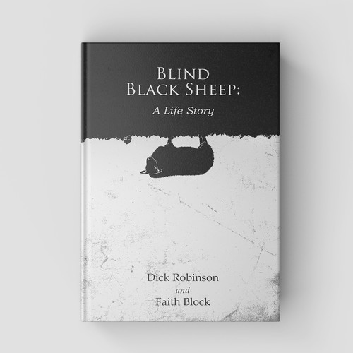 Black and white book cover with the title 'Blind black sheep'