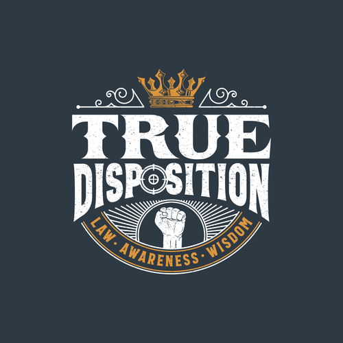Font design with the title 'True Disposition Podcast Design.'