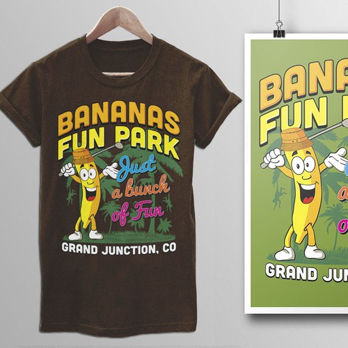 Fun t-shirt with the title 'T-shir for fun park'