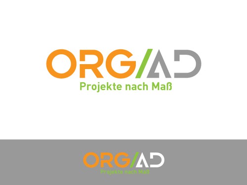 Project management logo with the title 'logo für ORG/AD'
