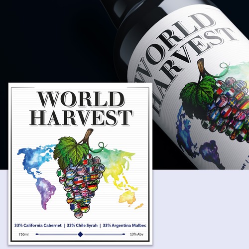 Winery label with the title 'Winery product label'