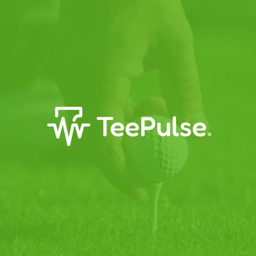Golf logo with the title 'Minimalist Design for Tee Pulse, a Golf Accessories Brand'