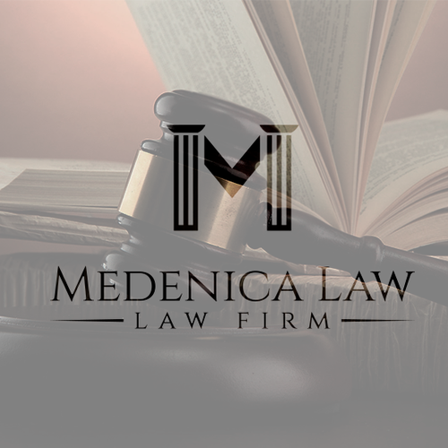 Serif brand with the title 'Logotipo para Medenica Law'