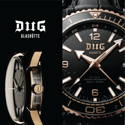 Gothic logo with the title 'German Gothic Letters Watch Manufacturing Logo'