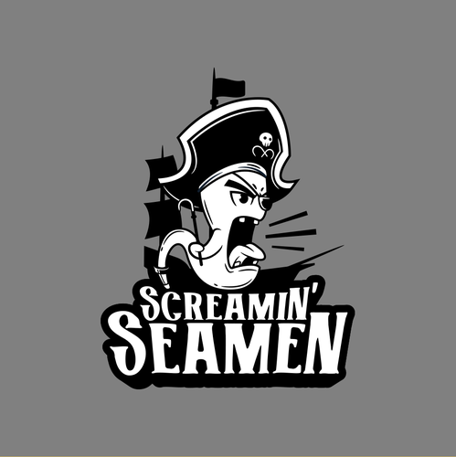 Pirate logo with the title 'Logo for Screamin' Seamen'