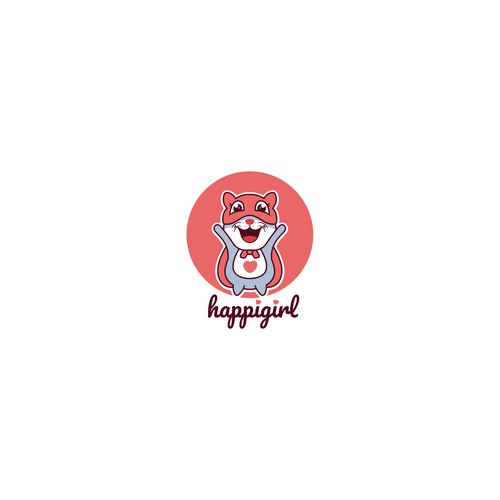 Cub logo with the title 'HappiGirl Logo Mascot Concept'