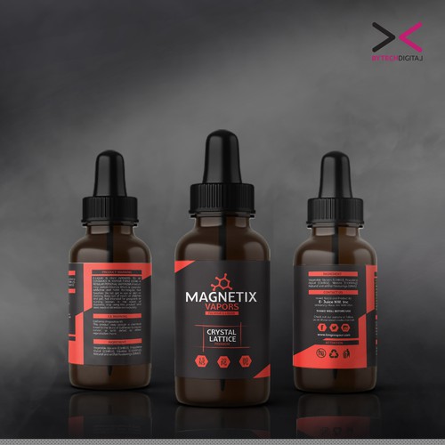 Vapor label with the title 'Magnetix Vapor E-Liquid'