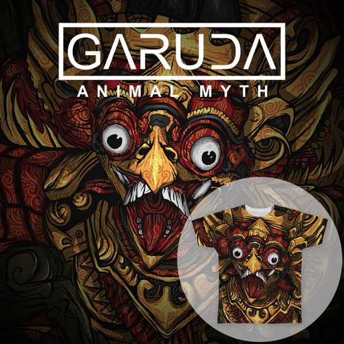 Bird t-shirt with the title 'GARUDA'