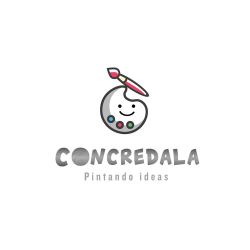Cheerful design with the title 'Logo concept for kids Art company'